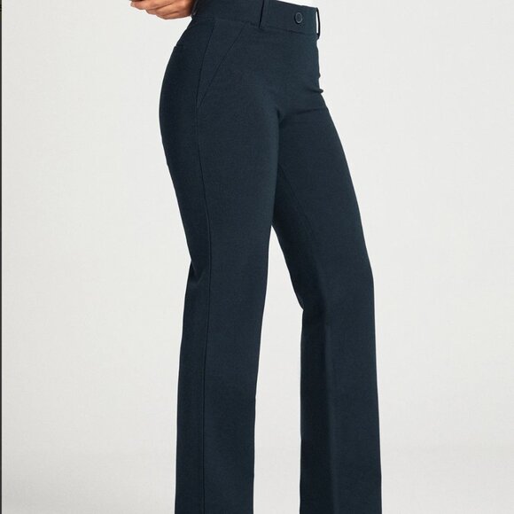 Betabrand Dress Pant Yoga Pants - Straight-Leg - Navy Medium Regular - Picture 8 of 8